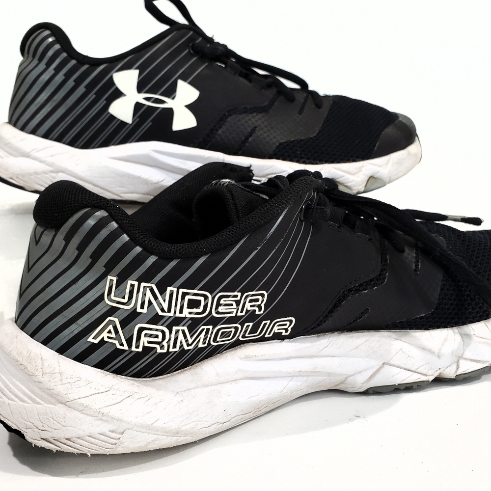 Under Armour Primed 2 Athletic Running Sneaker Size 6.5 Youth Black Grey White